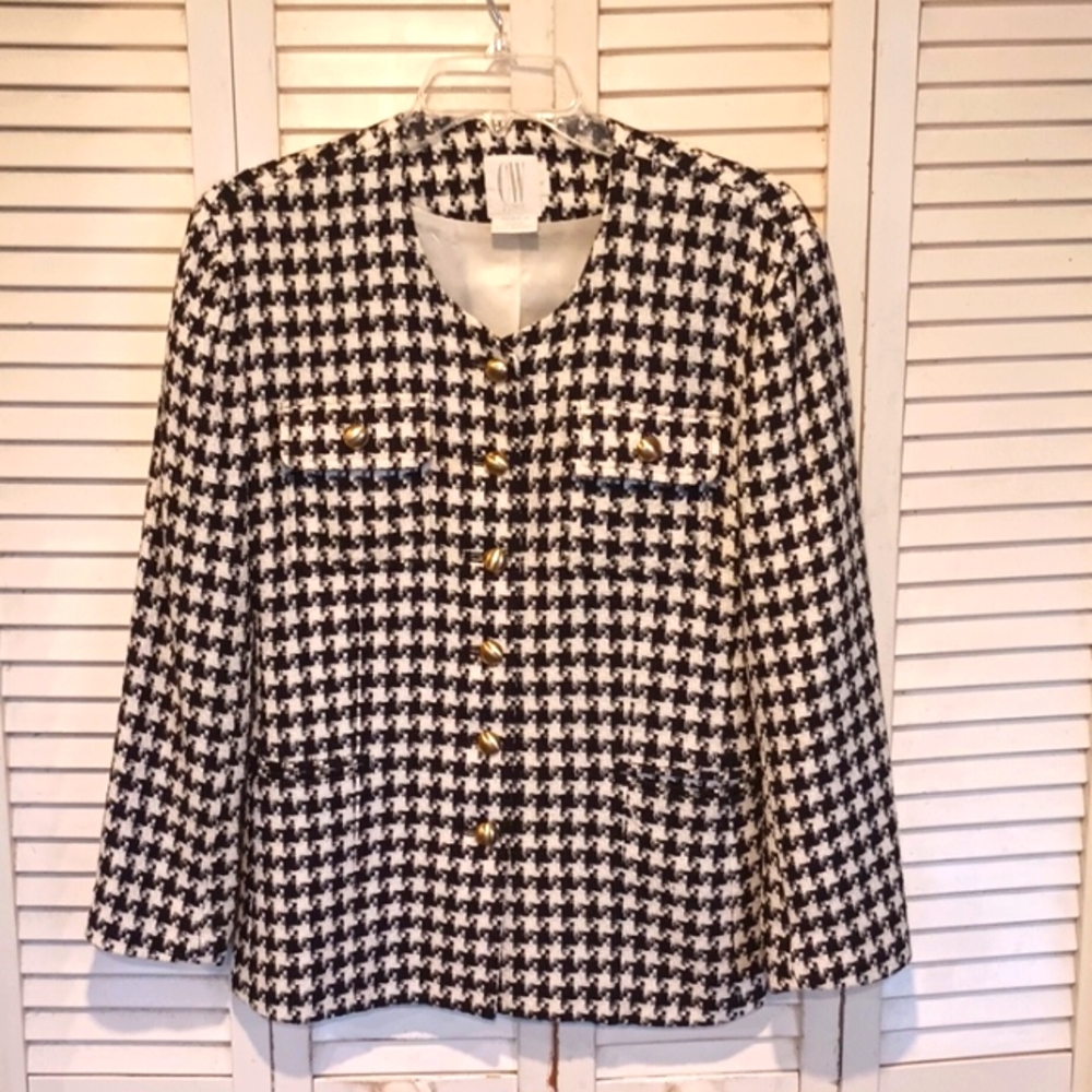EUC vintage Clifford & Willis houndstooth jacket size 4